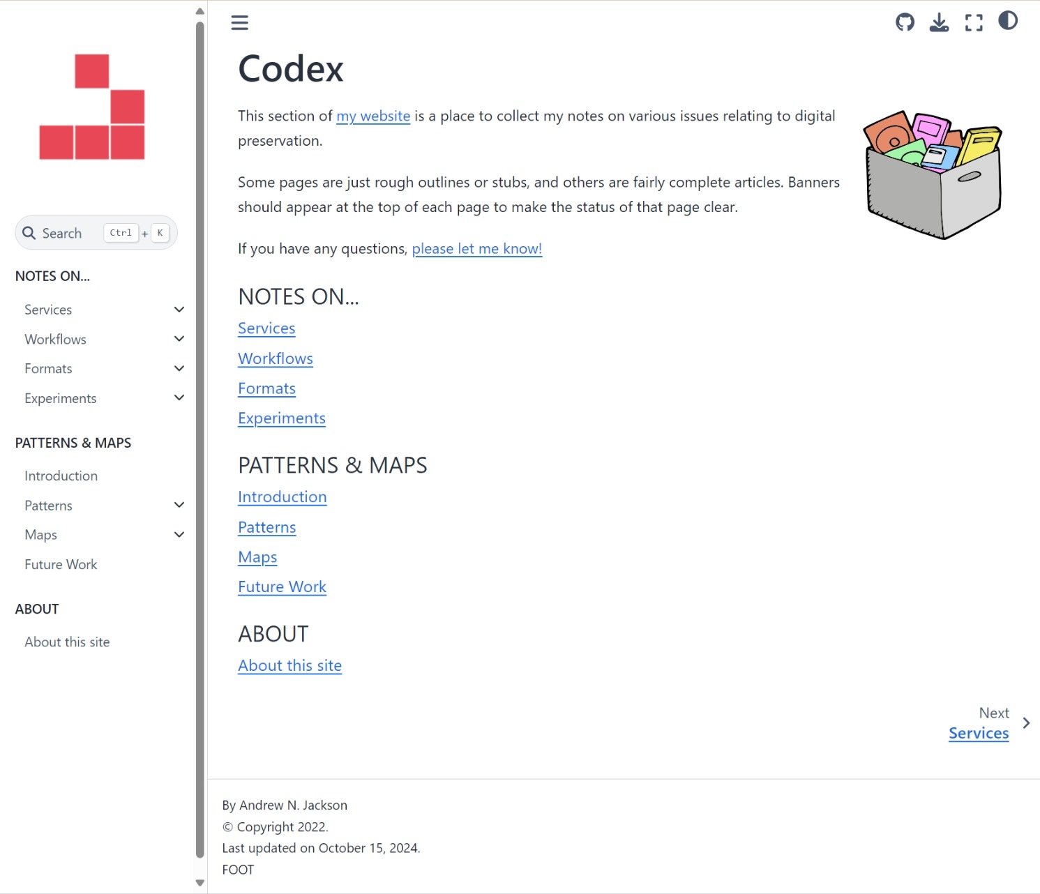 Codex homepage screenshot